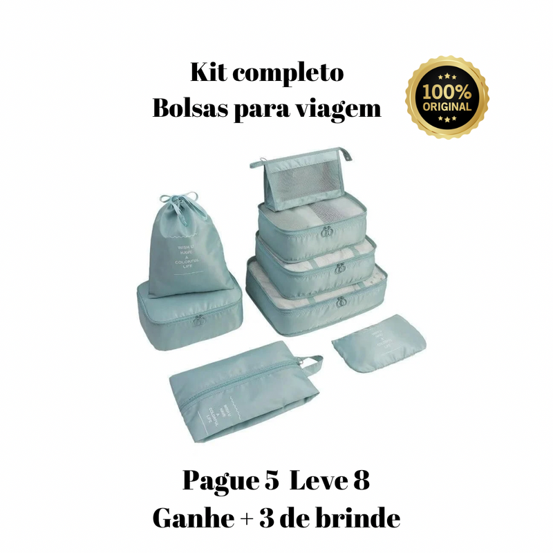 Kit de Bolsas organizadoras (+3 de Brinde) - FRETE GRÁTIS