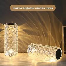 Luminária De Mesa Cristal Led ( 16 cores diferentes)